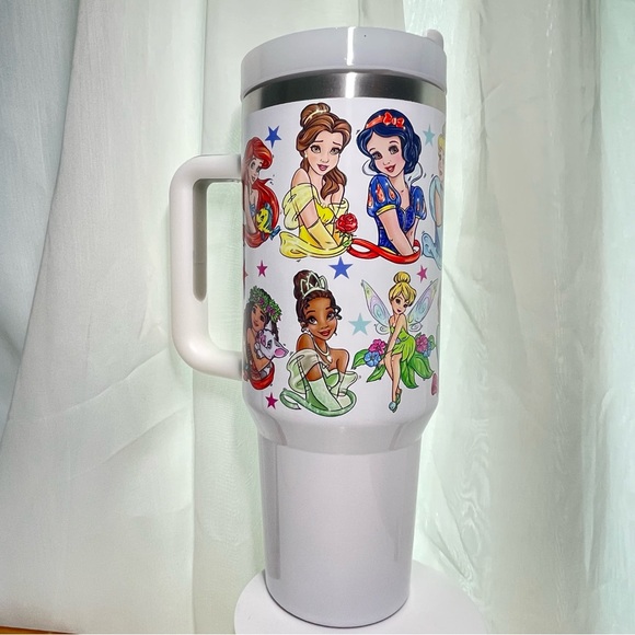 Disney Princess Brand new 40 oz double wall stainless travel office tumbler - Picture 8 of 11